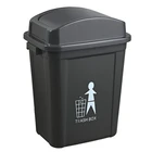 20L household swing lid plastic dustbin waste bin trash can