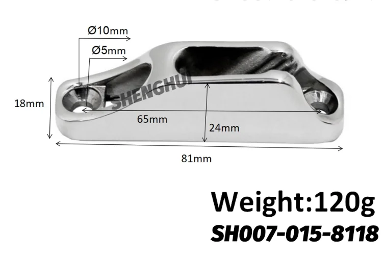 product marine hardware stainless steel boat clam cleat inox for rope-1
