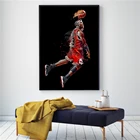 Bedroom Sport Canvas Abstract Michael Jordan Poster Fly Dunk Basketball Wall Pictures Abstract Art Wall Decor