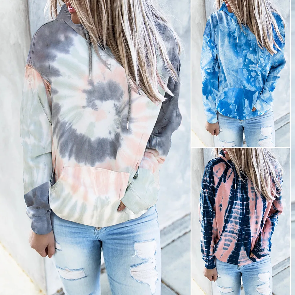 New Arrive Woman Blue Tie-Dye Custom Printing Pullover Sweatshirt Women's Hoodies, Color
New Arrive Woman Blue Tie-Dye Custom Printing Pullover Sweatshirt Women's Hoodies, Color