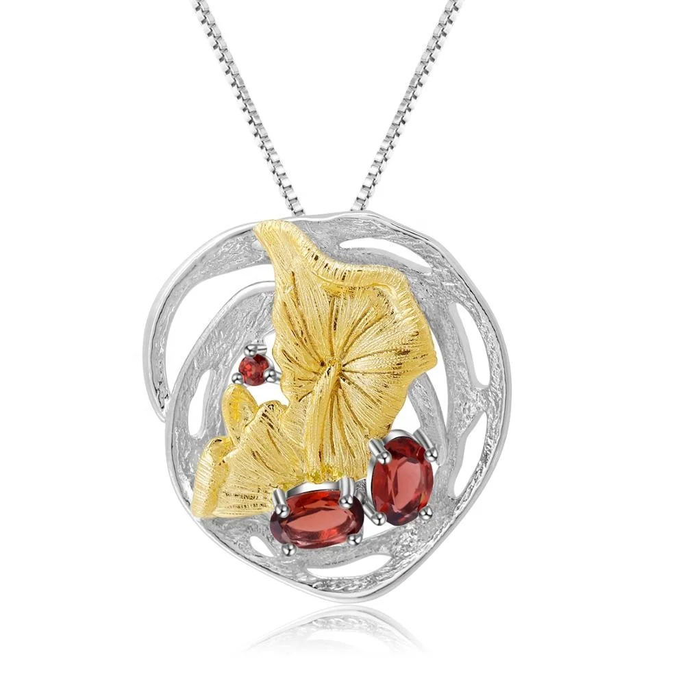 Abiding Natural Custom Fashion Red Garnet Gemstone Gold Plated 925 Sterling Silver Pendant
Abiding Natural Custom Fashion Red Garnet Gemstone Gold Plated 925 Sterling Silver Pendant
