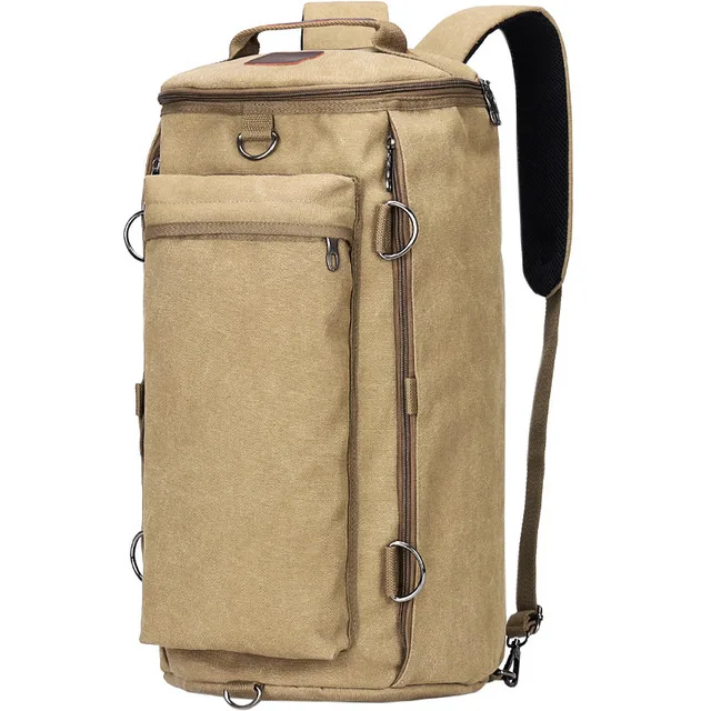 Fashion trend large capacity men's outdoor travel canvas backpack, Khaki,black,green, gray
Fashion trend large capacity men's outdoor travel canvas backpack, Khaki,black,green, gray