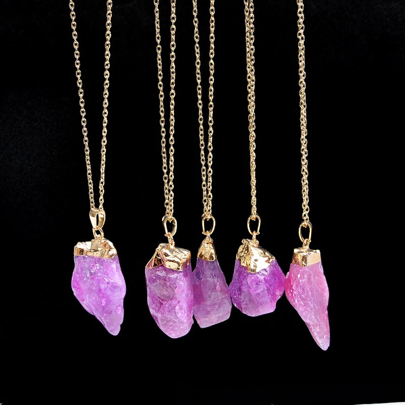 Multi Color Natural Stone Crystal Plain Stone Pendant with Gold Alloy Chain for Sweater Gemstone Raw Rocks Necklace
Multi Color Natural Stone Crystal Plain Stone Pendant with Gold Alloy Chain for Sweater Gemstone Raw Rocks Necklace