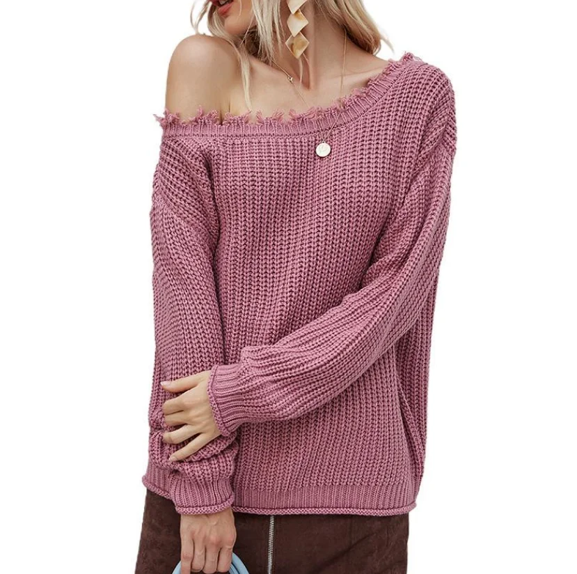 2020 New autumn Hot Selling off shoulder Knitted casual women Sweaters ladies pullovers
2020 New autumn Hot Selling off shoulder Knitted casual women Sweaters ladies pullovers