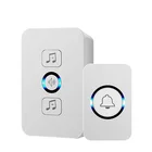 wireless waterproof doorbell 1 button 1 receiver 300M remote control smart home hotel wireless door ring US plug for sale