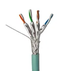 Fire Resistant Twisted Pair Solid Conductor LSZH Sheath 4x2x23AWG SFTP Cat6a Cat7 Network Cable