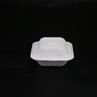 Easy Green 9 Inch Clamshell Disposable Microwave Safe Paper Sugarcane Bagasse Lunch Box