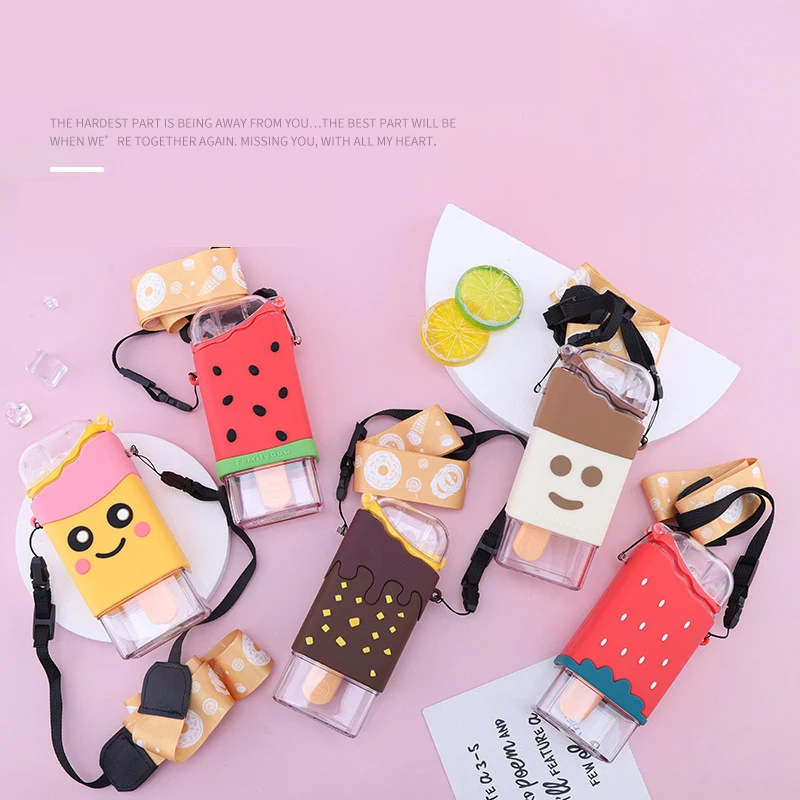 300ml portable kawaii new reusable children kids gift sets products cute plastic fruit cup popsicle ice cream shape water bottle
300ml portable kawaii new reusable children kids gift sets products cute plastic fruit cup popsicle ice cream shape water bottle