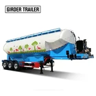 Hot sale 3 axles aluminum portland bulk cement tanker trailer