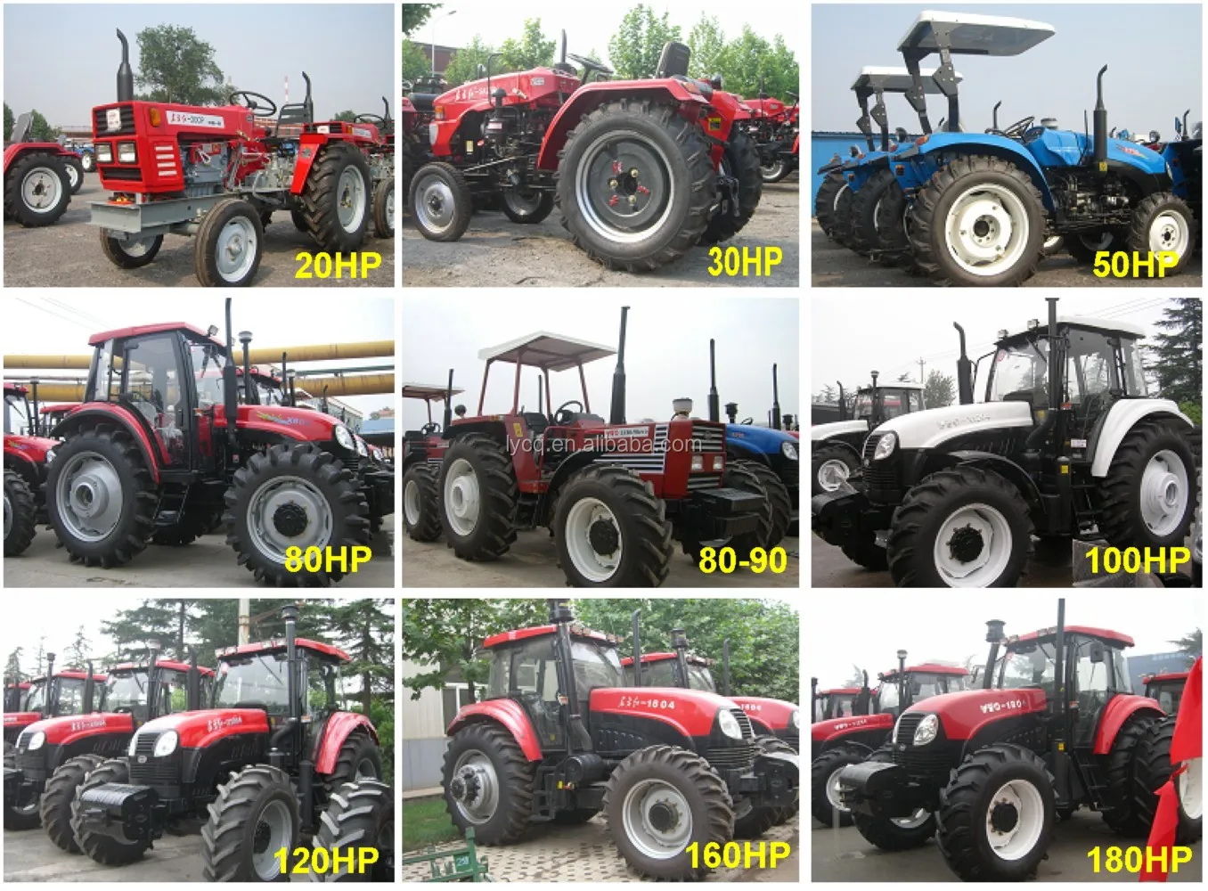 YTO wheeled tractors 