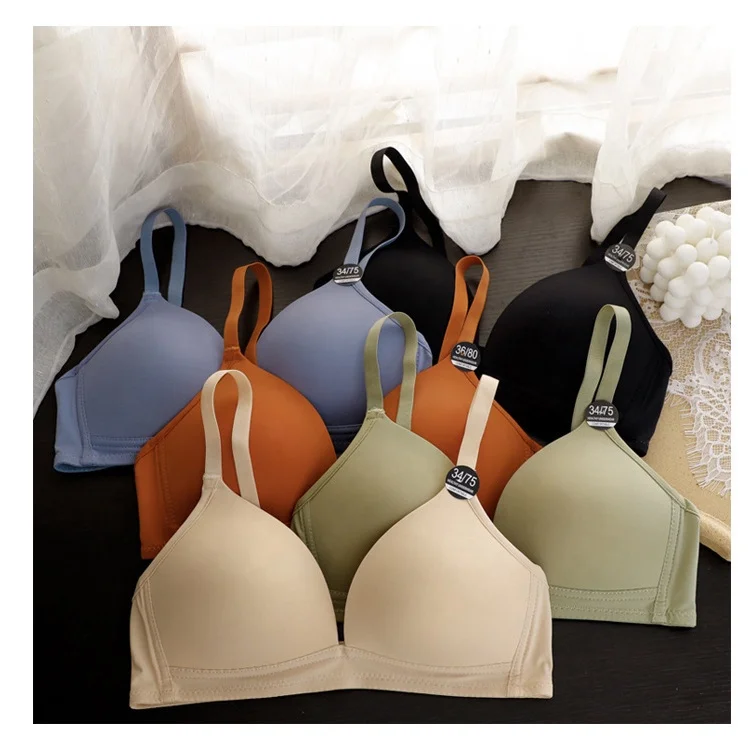 1964 Triangle Cup Bra Without Steel Ring Comfortable Adjustable Ultra-Thin Girl Underwear, 5 colors: orange,blue,black,.green,complexion
1964 Triangle Cup Bra Without Steel Ring Comfortable Adjustable Ultra-Thin Girl Underwear, 5 colors: orange,blue,black,.green,complexion