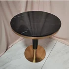 Italian Dining Coffee Round Top Luxury Turkey Classic Marble restaurant Dinning Table Set