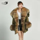 2019 winter jacket for women big size real raccoon fur hooded womens parka coats