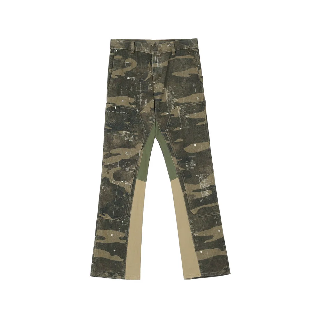 2021 stitching camouflage distressed jeans men's street fashion brand slim flared pants casual cargo pants
2021 stitching camouflage distressed jeans men's street fashion brand slim flared pants casual cargo pants