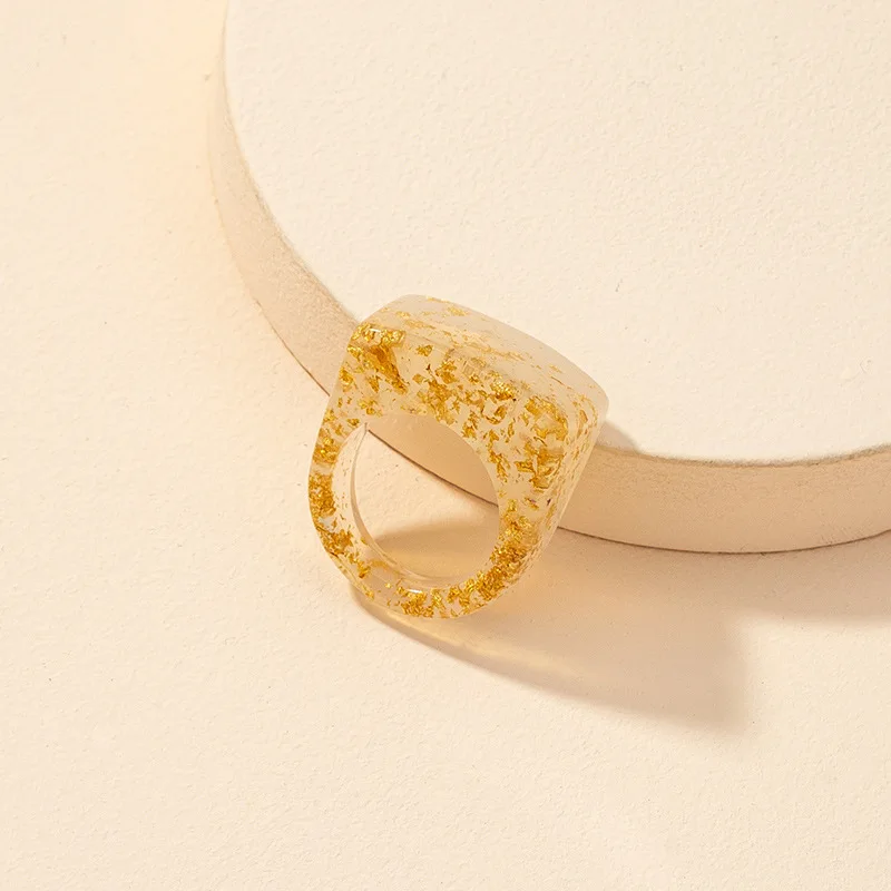 European Trendy Gray Gold Leaf Resin Acrylic T Done Shape Thumb Ring For Women Men In Wholesale
European Trendy Gray Gold Leaf Resin Acrylic T Done Shape Thumb Ring For Women Men In Wholesale