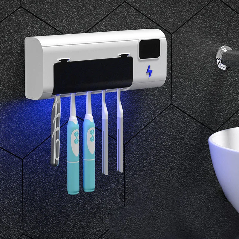 A2606 Smart Bathroom Accessories Supplies Set UVC Hanging Wall Toothbrush Holder Automatic Toothbrush Shelf
A2606 Smart Bathroom Accessories Supplies Set UVC Hanging Wall Toothbrush Holder Automatic Toothbrush Shelf