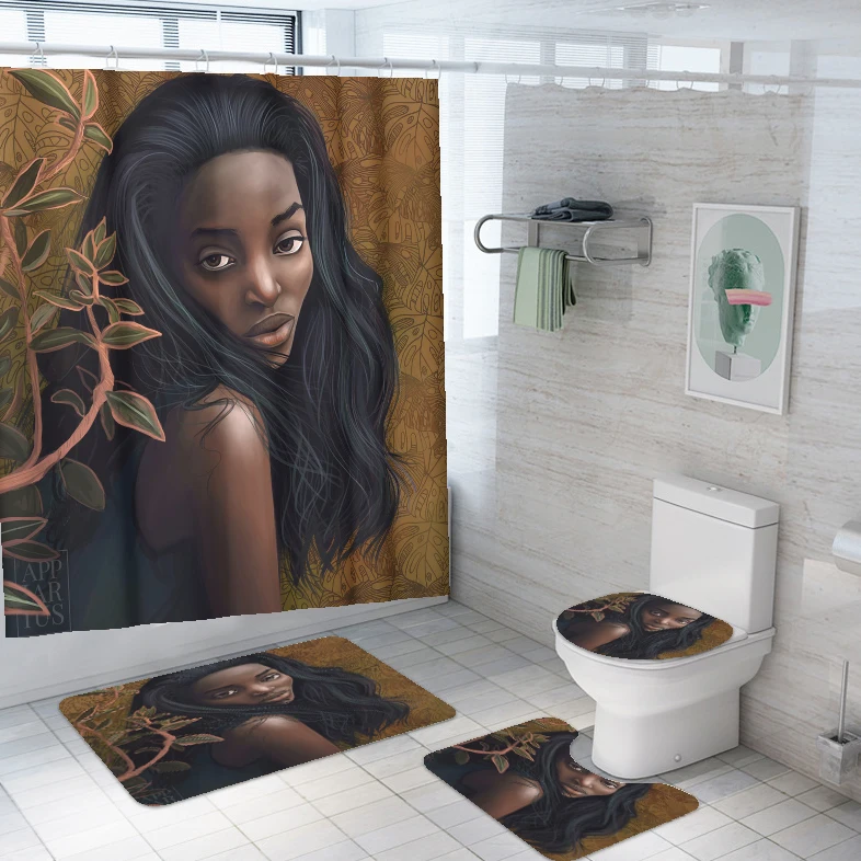 4-Piece 72 x 72 Inch Africa Black Girl Magic African American Premium Fabric Print Cool Shower Curtain
4-Piece 72 x 72 Inch Africa Black Girl Magic African American Premium Fabric Print Cool Shower Curtain