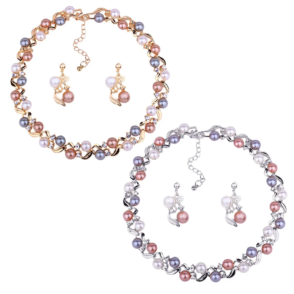 Bride Jewelry Set Wedding Faux Pearl Necklace Earrings Set Lady Bride Wedding Jewelry Beautiful Pendants Necklace, Gold color,silver color
Bride Jewelry Set Wedding Faux Pearl Necklace Earrings Set Lady Bride Wedding Jewelry Beautiful Pendants Necklace, Gold color,silver color