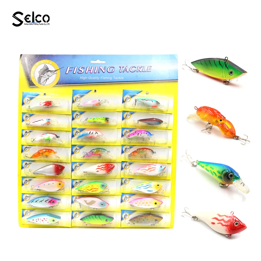 Hard Fishing Lure Set 24pcs Assorted Bass Fishing Lure minnow vib bait Kit, Various
Hard Fishing Lure Set 24pcs Assorted Bass Fishing Lure minnow vib bait Kit, Various