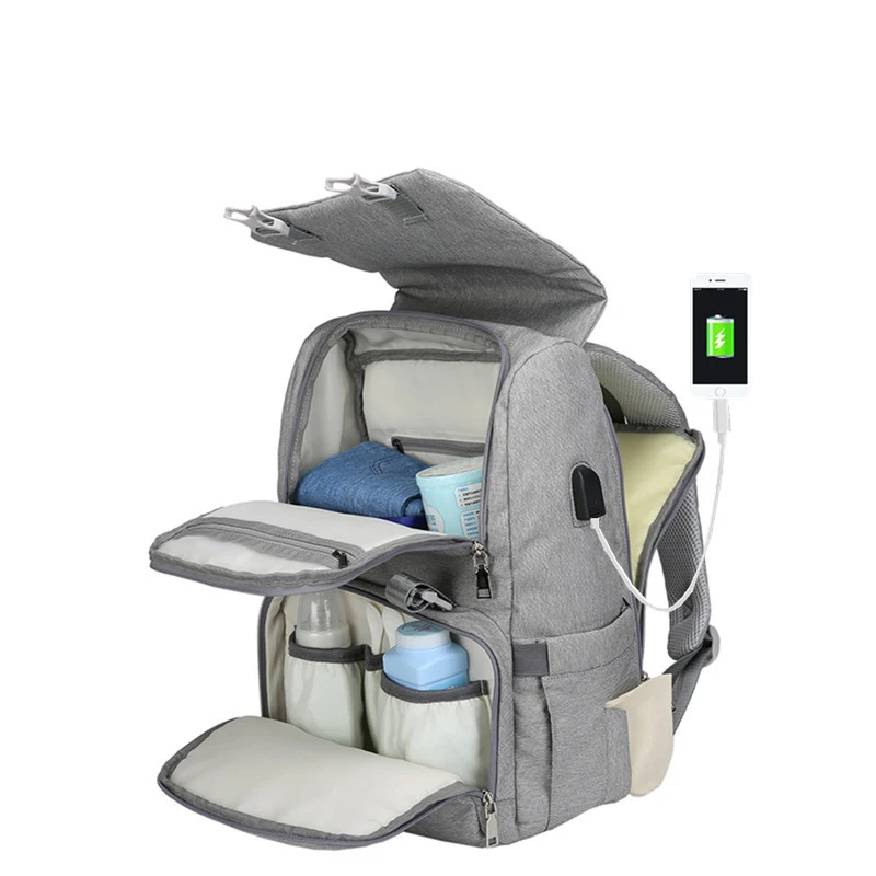 New Design Multifunctional Baby Diaper Bag Large Capacity Mummy Backpack Travel Bag for Mom with USB Charger, Light grey,deep grey,red,navy blue
New Design Multifunctional Baby Diaper Bag Large Capacity Mummy Backpack Travel Bag for Mom with USB Charger, Light grey,deep grey,red,navy blue