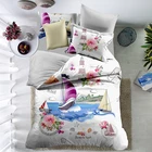 Hot sale 100% polyester percale queen comforter sets 3d printed Bed sheet comforter