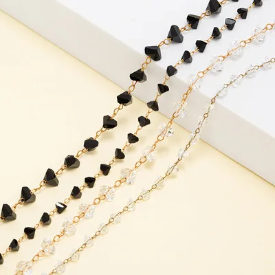 Jewelry Supplies Gold Plated Necklace Bulk Chain DIY Jewelry Making Accessories Triangle Crystal Chains For Jewelry Findings, As pictures show
Jewelry Supplies Gold Plated Necklace Bulk Chain DIY Jewelry Making Accessories Triangle Crystal Chains For Jewelry Findings, As pictures show