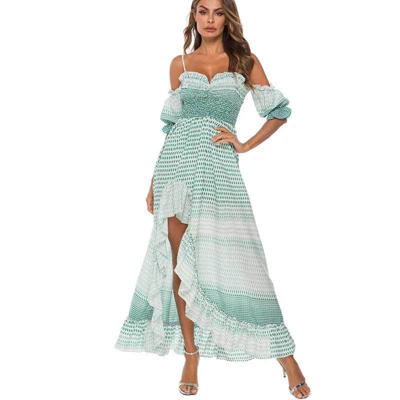Fashion Vestidos Irregular Print Casual Long Dress Summer Women Off Shoulder Beach Boho Maxi Dresses
Fashion Vestidos Irregular Print Casual Long Dress Summer Women Off Shoulder Beach Boho Maxi Dresses