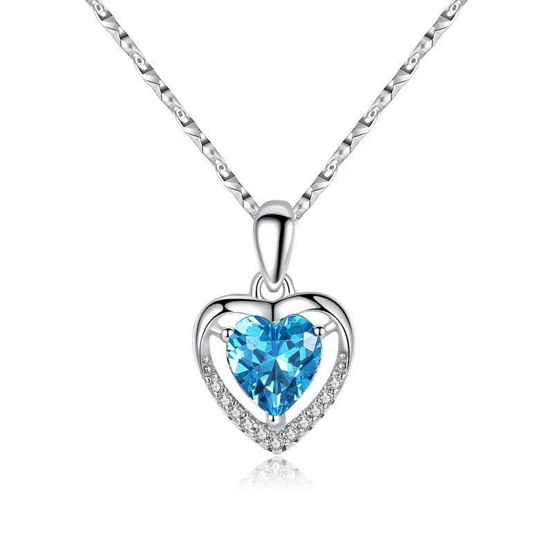Engagement Gift Ladies Jewelry 925 Sterling Silver Heart Shaped Crystal Pendant Diamond Necklace, Picture
Engagement Gift Ladies Jewelry 925 Sterling Silver Heart Shaped Crystal Pendant Diamond Necklace, Picture