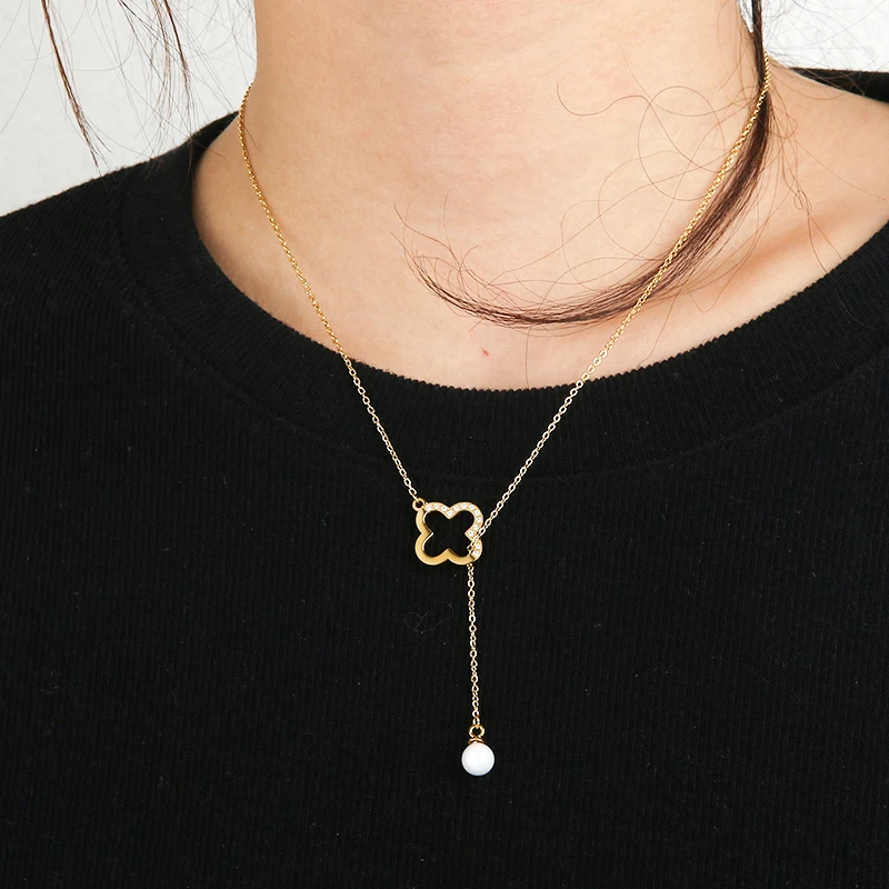 Fashion Design New Handmade Jewelry Tarnish Free Stainless Steel Chain Gold Plated Necklace With Pearl Pendant
Fashion Design New Handmade Jewelry Tarnish Free Stainless Steel Chain Gold Plated Necklace With Pearl Pendant