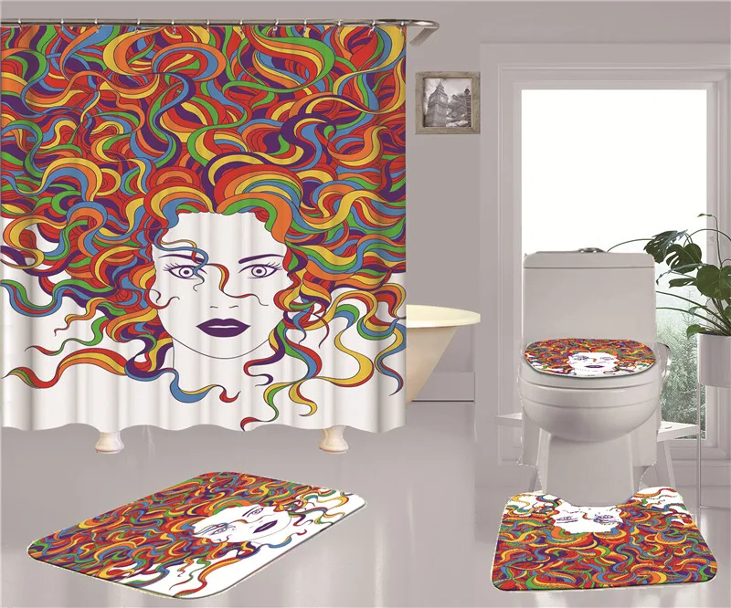 Free Shipping Retro Custom Bathroom Shower Curtain And Toilet Seat Set European and American Fashion Style
Free Shipping Retro Custom Bathroom Shower Curtain And Toilet Seat Set European and American Fashion Style