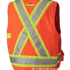 Safety Vest Belt Men High Visibility Reflective Orange And Yellow Tool Vest