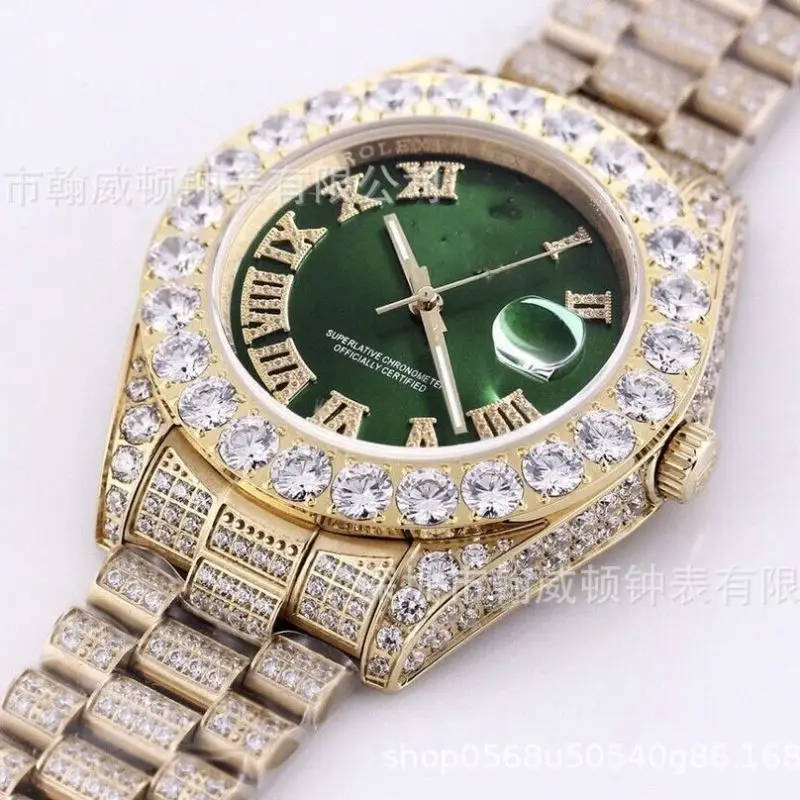 Iced Out Watch Luxury Brand ROL Full Diamond Mens Watches Quartz Waterproof Hip Hop Male Clock
Iced Out Watch Luxury Brand ROL Full Diamond Mens Watches Quartz Waterproof Hip Hop Male Clock