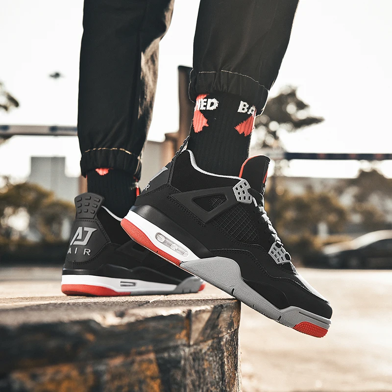 Hot Selling Trend Aj 4 Sneakers Air Jordan 4 Retro Og Bred Black And Red Men'S Casual Matte Basketball Shoes Jordan 4 Nike Shoes
Hot Selling Trend Aj 4 Sneakers Air Jordan 4 Retro Og Bred Black And Red Men'S Casual Matte Basketball Shoes Jordan 4 Nike Shoes