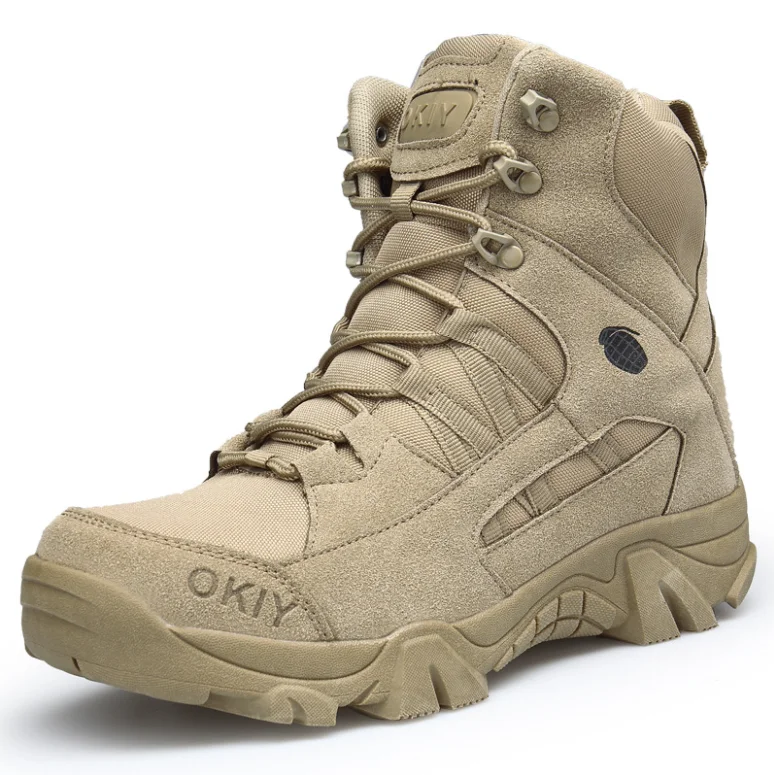 Autumn and winter training shoes desert snow boots camping plus size men military boots, Brown
Autumn and winter training shoes desert snow boots camping plus size men military boots, Brown