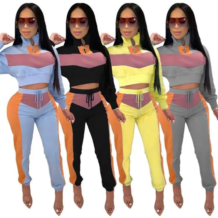 2021 New Trendy Long Sleeve Two Piece Tracksuit Sportswear Set For Women, As picture
2021 New Trendy Long Sleeve Two Piece Tracksuit Sportswear Set For Women, As picture