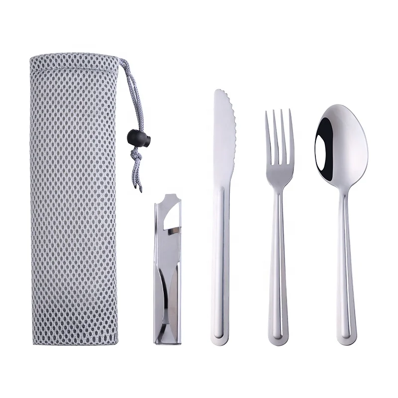 Outdoor Camping Utensils Multi Function Tool Stainless Steel Fork Knife Spoon Camping Cutlery Set, Silver
Outdoor Camping Utensils Multi Function Tool Stainless Steel Fork Knife Spoon Camping Cutlery Set, Silver