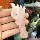 Natural New Product Rose Quartz Crystal Gem Carving Polishing Torch