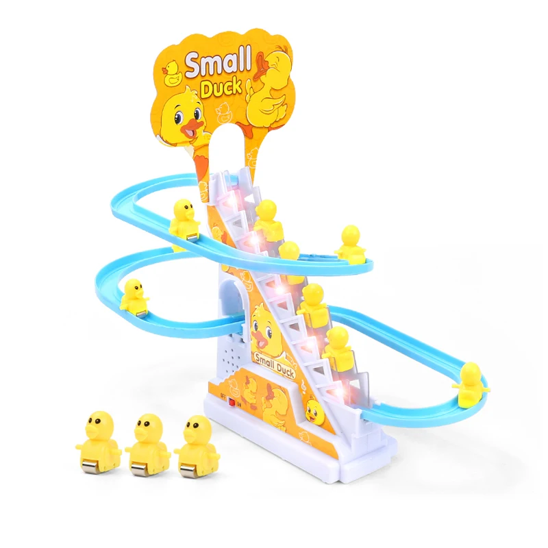 Music Light Rail Car Game Little Small Duckies Electric Climbing Race Rrack Ducks Climb Stairs Toys
Music Light Rail Car Game Little Small Duckies Electric Climbing Race Rrack Ducks Climb Stairs Toys