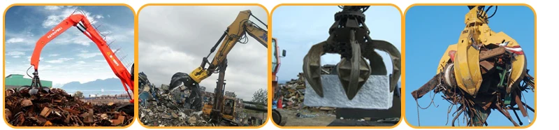 CE Certificated Hydraulic Orange Peel Grab Excavator Grapple for Excavator