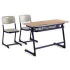 Cheap Price classroom Furniture student two seats table double seat school desk chair
