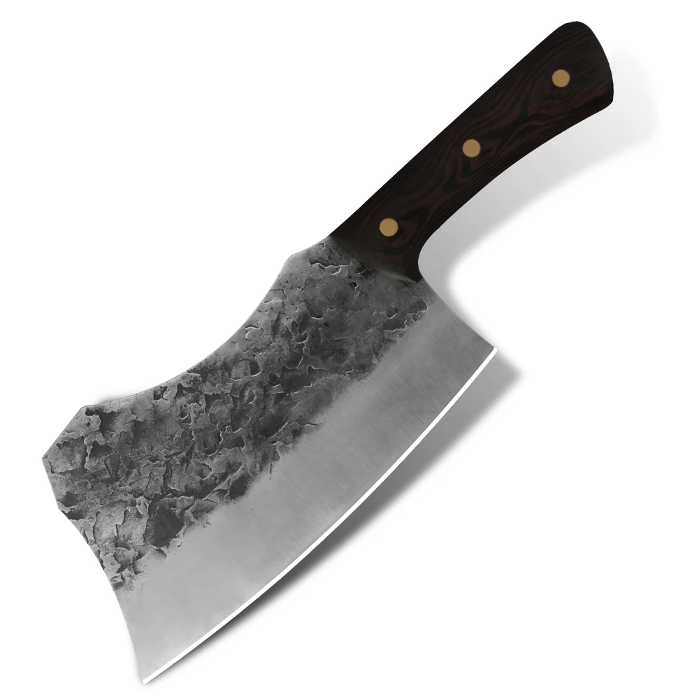 Big 7 Inch 3.7mm Thick Powerful Handmade Bone Chopping 5cr15 Stainless Steel Carbon Steel Forged Kitchen Cleaver Bone Knives
Big 7 Inch 3.7mm Thick Powerful Handmade Bone Chopping 5cr15 Stainless Steel Carbon Steel Forged Kitchen Cleaver Bone Knives