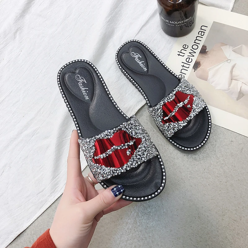 Summer Fashion Flip Flops Rhinestone Flat Shoes Crystal Beautiful Casual slipper Women Sandals, Silver/black/gold
Summer Fashion Flip Flops Rhinestone Flat Shoes Crystal Beautiful Casual slipper Women Sandals, Silver/black/gold