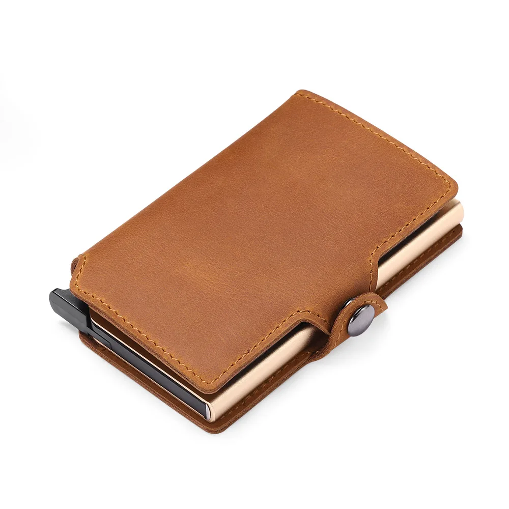 2021 Spot wholesale automatic card bank card holder crazy horse leather pattern fashion men's wallet
2021 Spot wholesale automatic card bank card holder crazy horse leather pattern fashion men's wallet