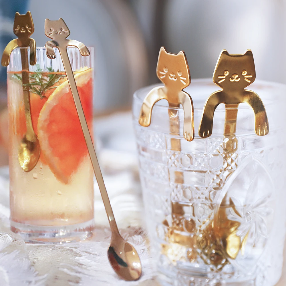 Amazon Hot Sale Coffee Spoon 304 Creative Stainless Steel Spoon Cute Cartoon Cat Coffee Spoon, Gold
Amazon Hot Sale Coffee Spoon 304 Creative Stainless Steel Spoon Cute Cartoon Cat Coffee Spoon, Gold