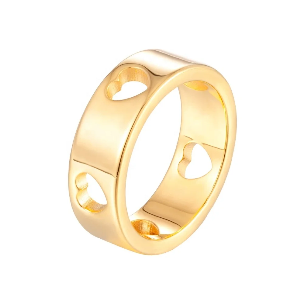 Trend Jewelry New Fashion Accessories Women Jewelry High Quality Gold Ring Stainless Steel Hollow Ring Heart Band Ring, Gold, rose gold, silver
Trend Jewelry New Fashion Accessories Women Jewelry High Quality Gold Ring Stainless Steel Hollow Ring Heart Band Ring, Gold, rose gold, silver