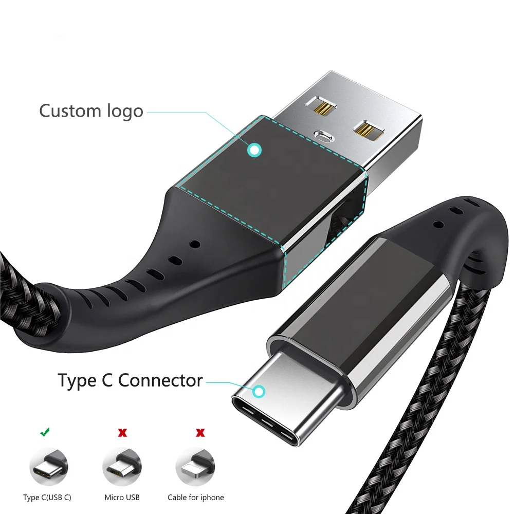 Free shipping usb cable phone accessories nylon braided USB-C 3A high speed fast Charging cable 2.0 type C c-type data cable, Black/red
Free shipping usb cable phone accessories nylon braided USB-C 3A high speed fast Charging cable 2.0 type C c-type data cable, Black/red