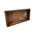 Rustic wood craft wall frame diy nail string art kit