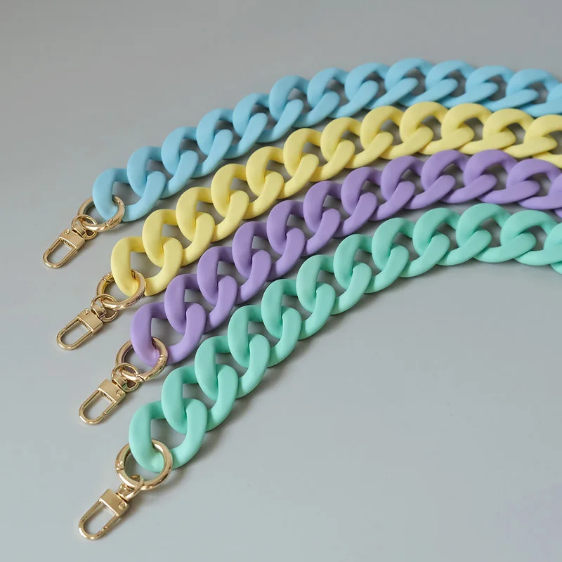Acrylic Hand Bag Chain Strap For Bag Spring Colors Acrylic Strap Handle Gold Buckle Accessories Parts For Girls Shoulder Chain
Acrylic Hand Bag Chain Strap For Bag Spring Colors Acrylic Strap Handle Gold Buckle Accessories Parts For Girls Shoulder Chain