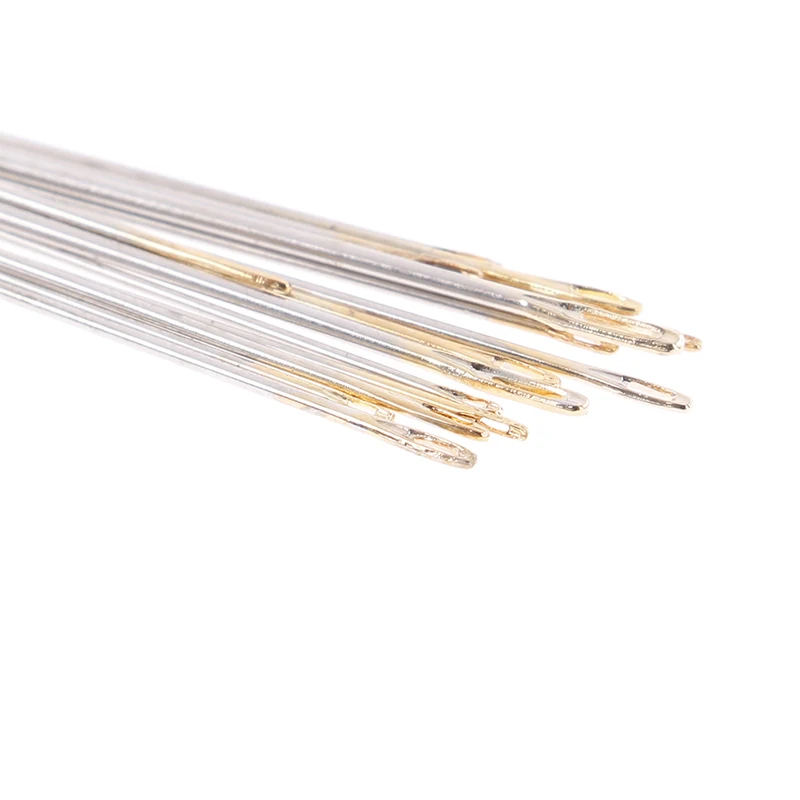 

16Pcs/set Gold Eye Needle Large Leather Hand Sewing Needles Embroidery Tapestry Home Wool DIY Sewing Accessories
