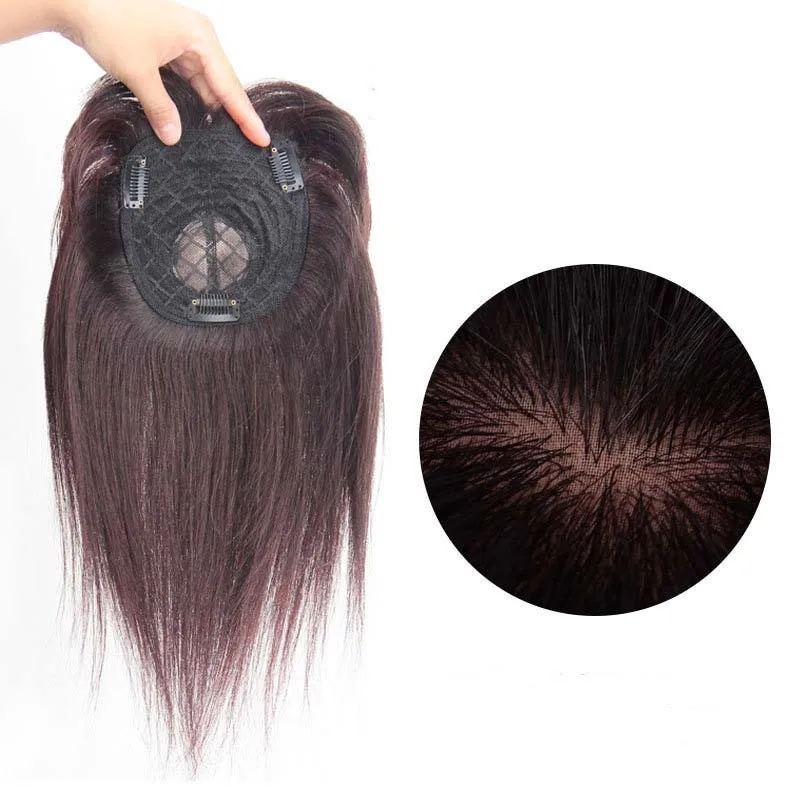 New Design Natural Straight Durable Silk Base Hair Toupee Women Human Hair Topper 
New Design Natural Straight Durable Silk Base Hair Toupee Women Human Hair Topper